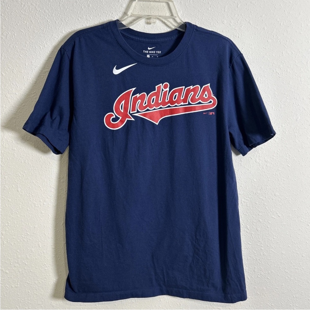Nike MLB Cleveland Indians T-Shirt Men’s Size Medium Navy Blue 100% Cotton